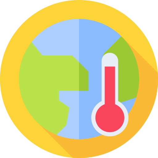 climate change Flat Circular Flat icon