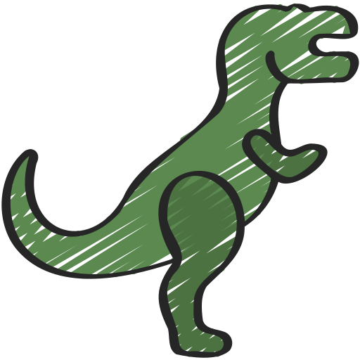 tyrannosaurus rex Juicy Fish Sketchy icoon