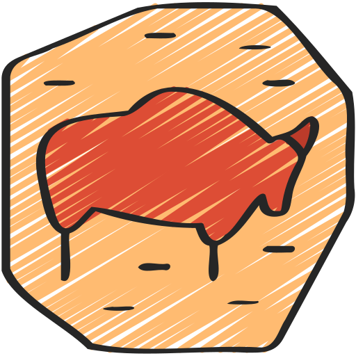 Cave painting Juicy Fish Sketchy icon