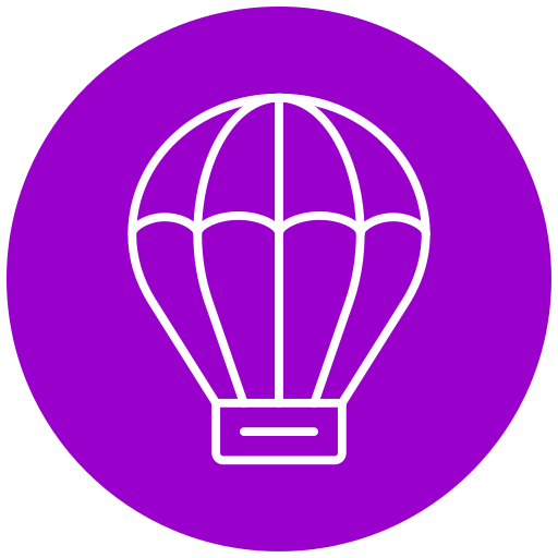 parachute Generic Flat icoon
