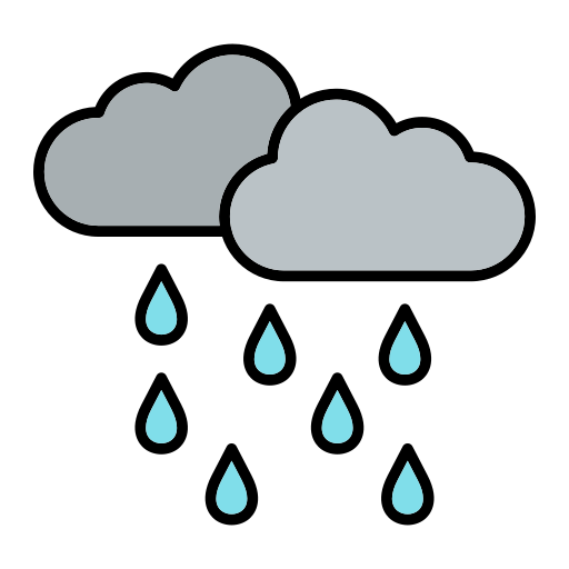 zware regen Generic Outline Color icoon
