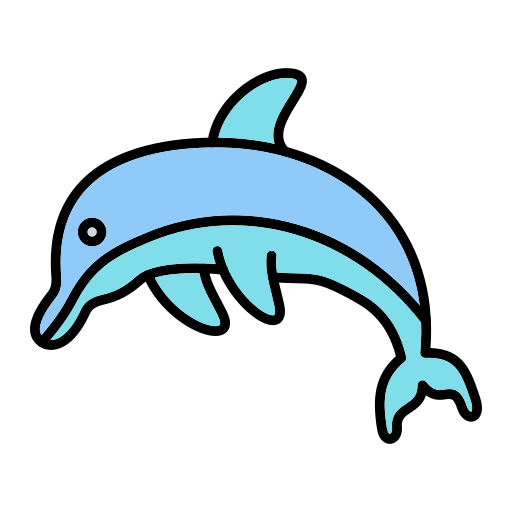 delfin Generic Outline Color ikona