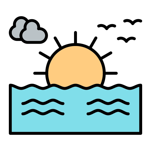 sonnenuntergang Generic Outline Color icon