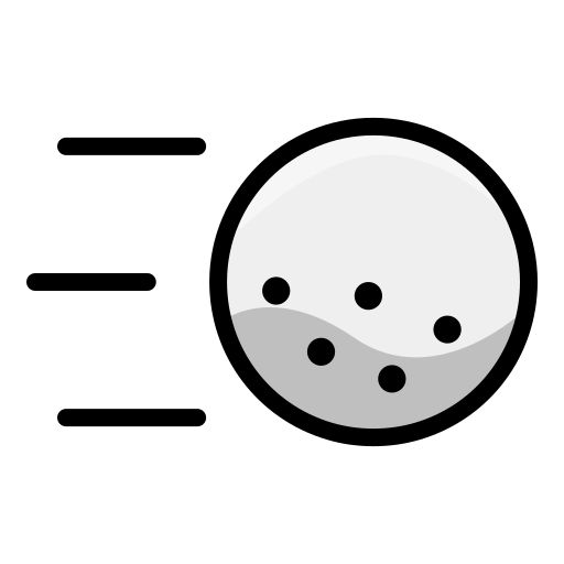 Мячик для гольфа Generic Outline Color иконка