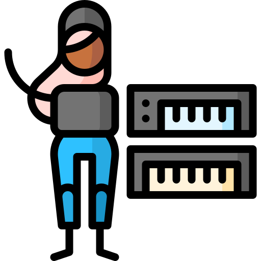 pianista Puppet Characters Lineal Color icono