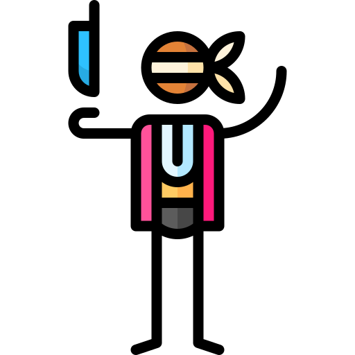 Knife Throwing Puppet Characters Lineal Color icon