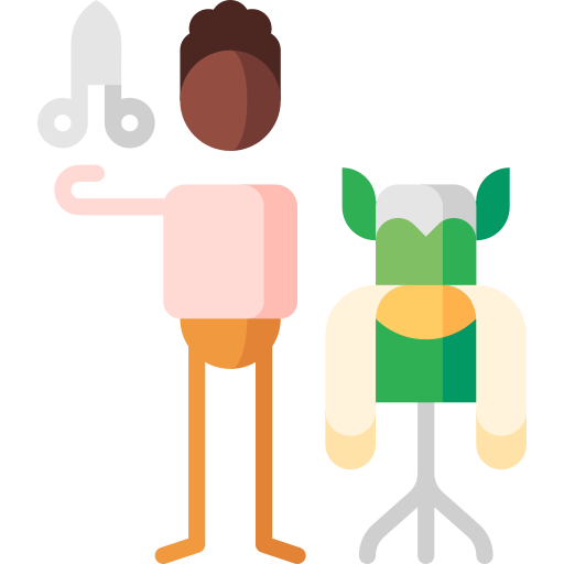 의상 디자이너 Puppet Characters Flat icon