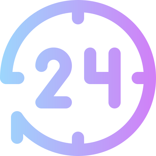 24 uur Super Basic Rounded Gradient icoon