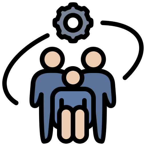 Family Generic Outline Color icon