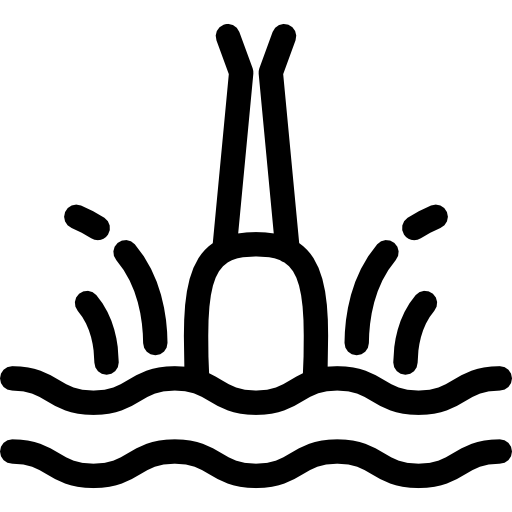 plongeur dans l'eau Special Lineal Icône