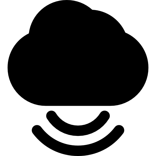 cloud computing con segnale  icona