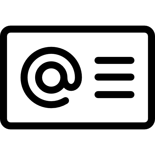 at付きプレゼンテーションカード Special Lineal icon