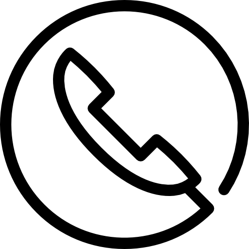 teléfono en círculo Special Lineal icono