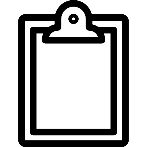 Clipboard with Blank Paper Special Lineal icon