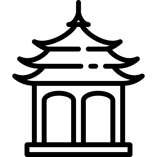 pabellón budista Special Lineal icono