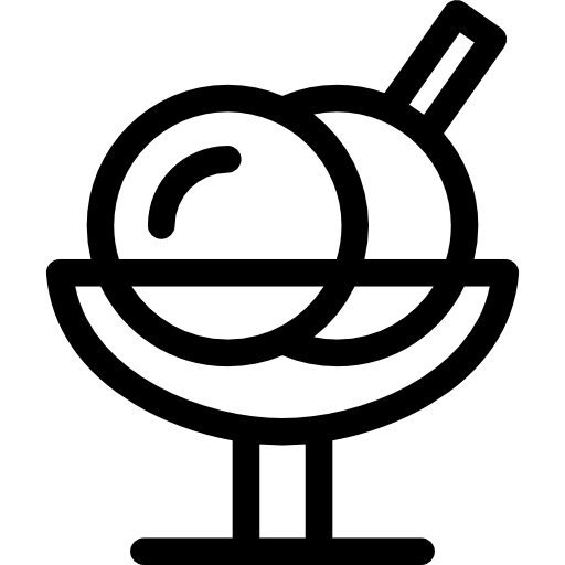 Ice Cream Balls On Cup Special Lineal icon