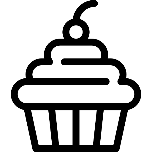 Cupcake with Cherry Special Lineal icon