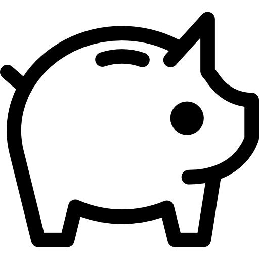Piggy Bank Facing Right  icon