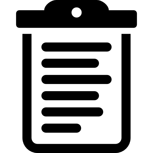 Clipboard with Text  icon