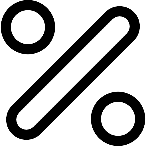símbolo de porcentagem  Ícone