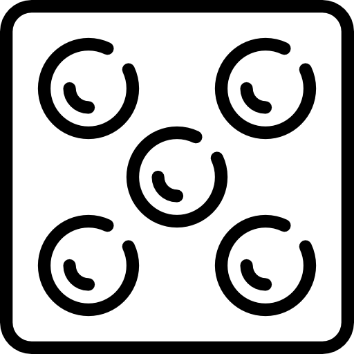 würfel mit ziffer 5 Special Lineal icon