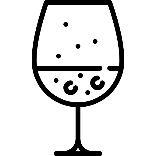 Wine Glass with Bubbles Special Lineal icon