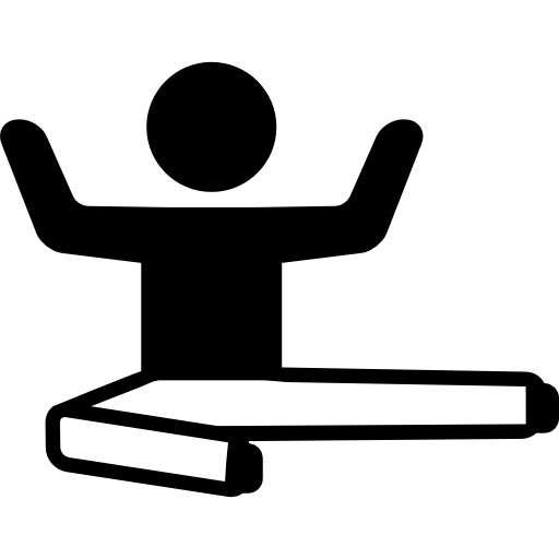 Man Sitting On the Floor Stretching Leg  icon