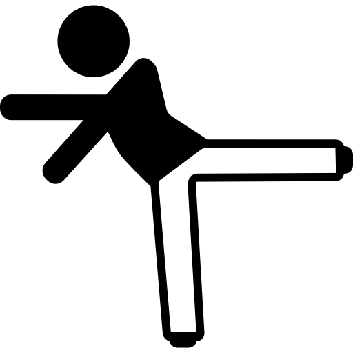 Boy Kicking with Left Leg  icon