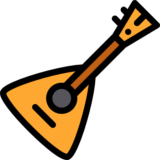 Balalaika Detailed Rounded Lineal color icon