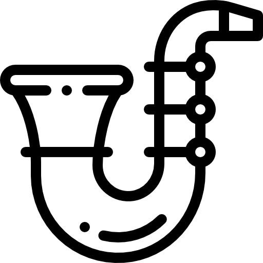 sassofono Detailed Rounded Lineal icona
