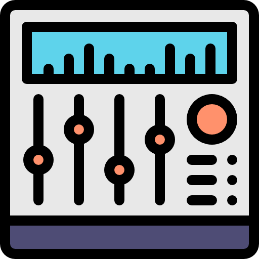 Sound mixer Detailed Rounded Lineal color icon