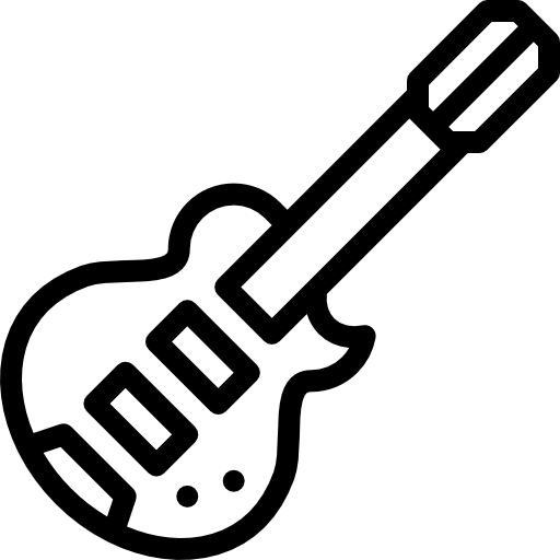 エレキギター Detailed Rounded Lineal icon