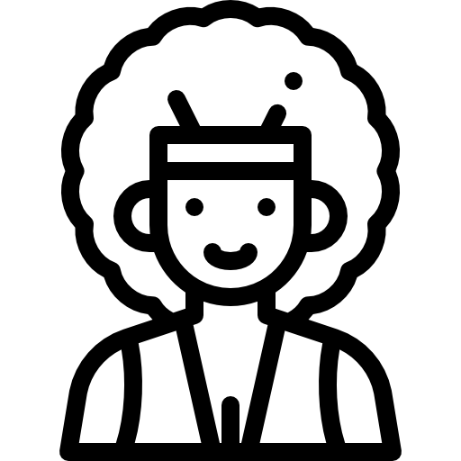 アフロ Detailed Rounded Lineal icon