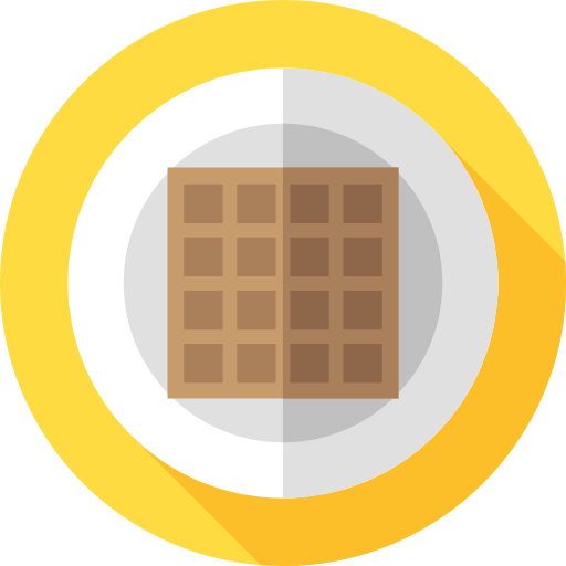 Waffle Flat Circular Flat icon
