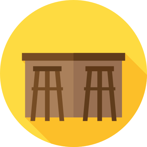 Chair Flat Circular Flat icon