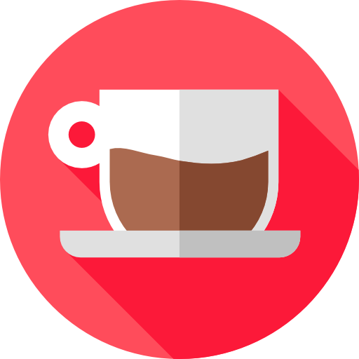 caffè Flat Circular Flat icona
