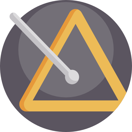 triángulo Detailed Flat Circular Flat icono