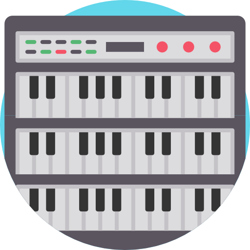 synthesizer Detailed Flat Circular Flat icoon