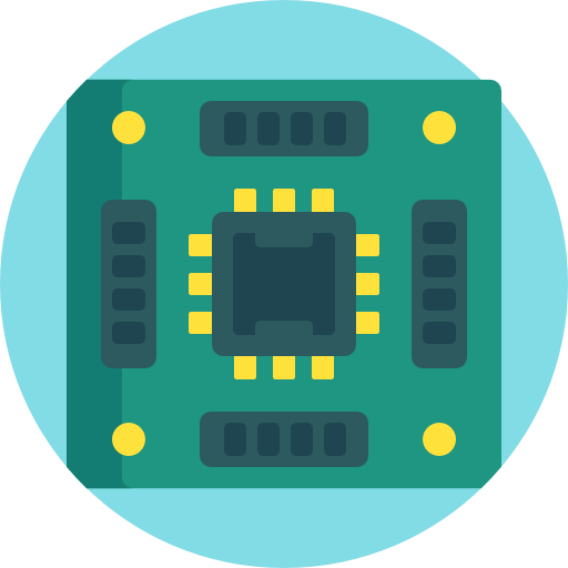 cpu Detailed Flat Circular Flat Ícone