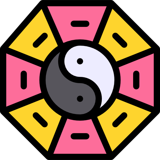 Yin yang Detailed Rounded Lineal color icon