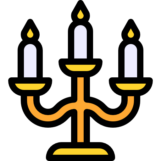 candelabra Detailed Rounded Lineal color icon