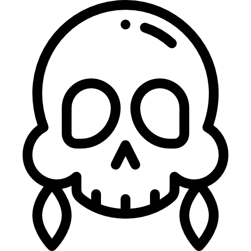 Череп Detailed Rounded Lineal иконка