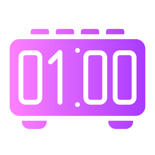 reloj digital Generic Flat Gradient icono