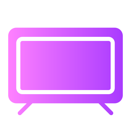 monitor de tv Generic Flat Gradient icono