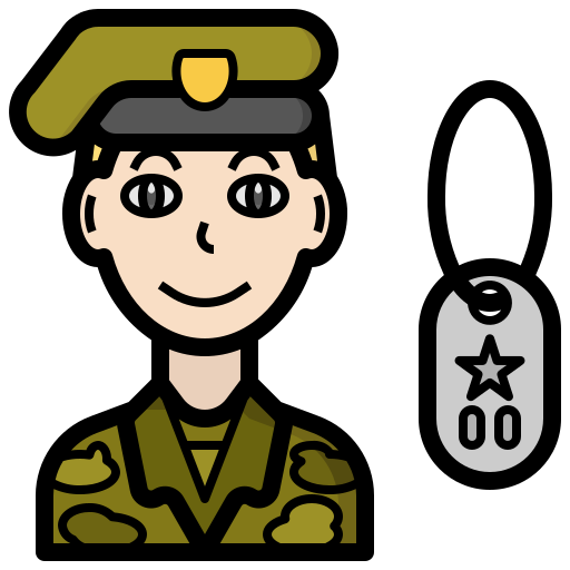 soldado Generic Outline Color icono