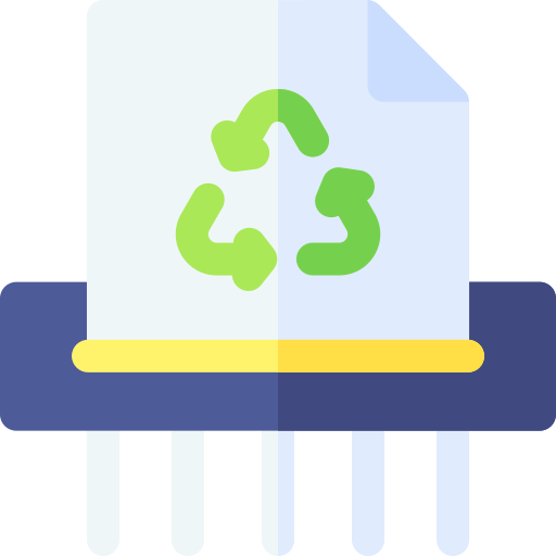 papier z recyklingu Basic Rounded Flat ikona