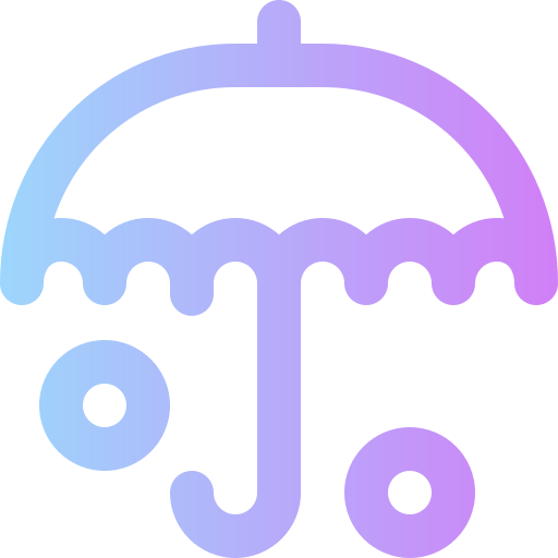 우산 Super Basic Rounded Gradient icon