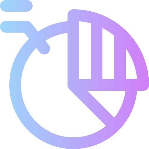 diagramme circulaire Super Basic Rounded Gradient Icône