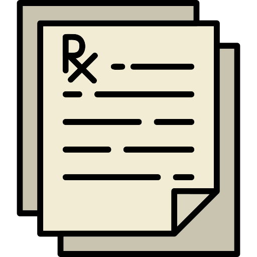 prescripción Generic Outline Color icono