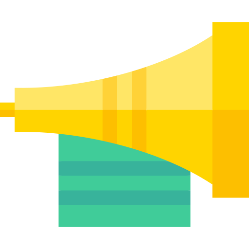 vuvuzela Basic Straight Flat icoon